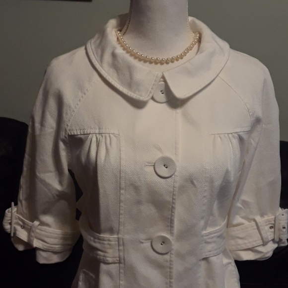 Preppy White Jacket, size 12P - Picture 1 of 3